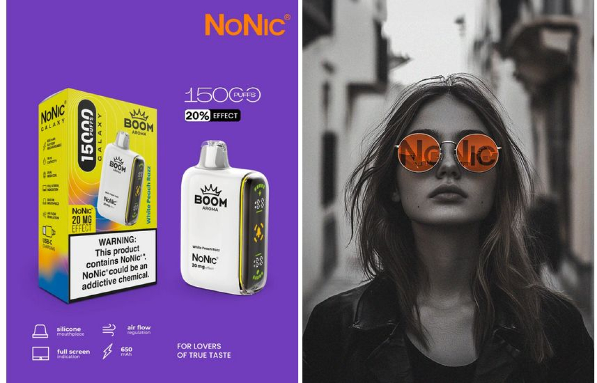 NoNic Galaxy 15000 White Peach Razz